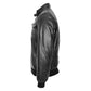 Men's Black Phantom Flight Leather Bomber Jacket