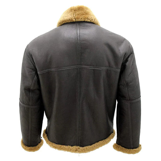 Men's Grey RAF Ginger Fur Shearling Flying Jacket