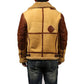 Men's B3 Retro Shearling Fur Casual Leather Bomber Jacket