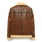 Men's Adjustable Warm Shearling Aviator Leather Jacket