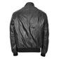 Men's Black Phantom Flight Leather Bomber Jacket